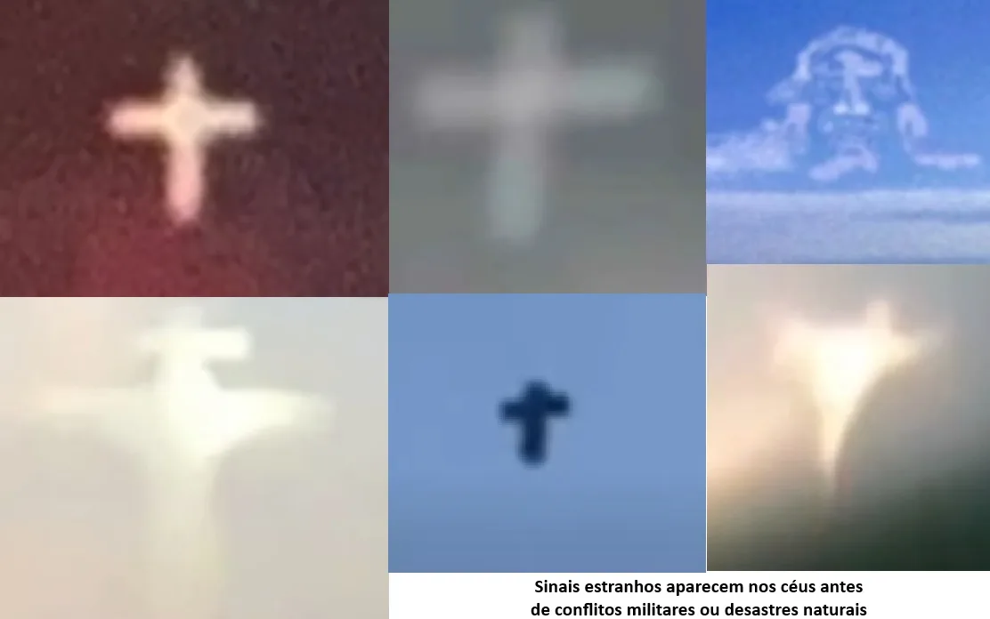 Sinais no céu em forma de ovnis